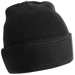 Image of Beechfield Original Patch Recycled Beanie (One Size) (Black)