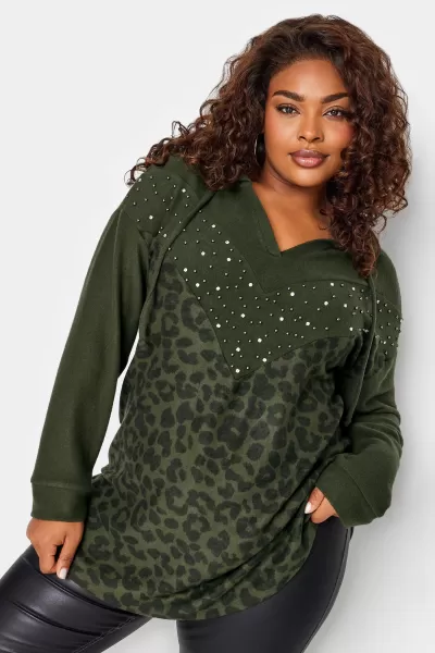 Image of Printed Embellished Hoodie