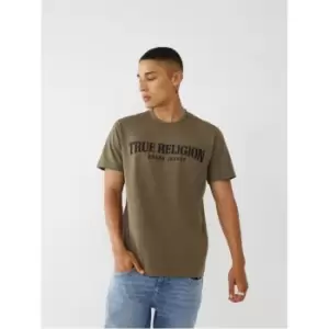 Image of True Religion Embroidered Arch T Shirt - Green