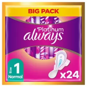 Image of Always Platinum Normal Size 1 Wings VP 24 Pack