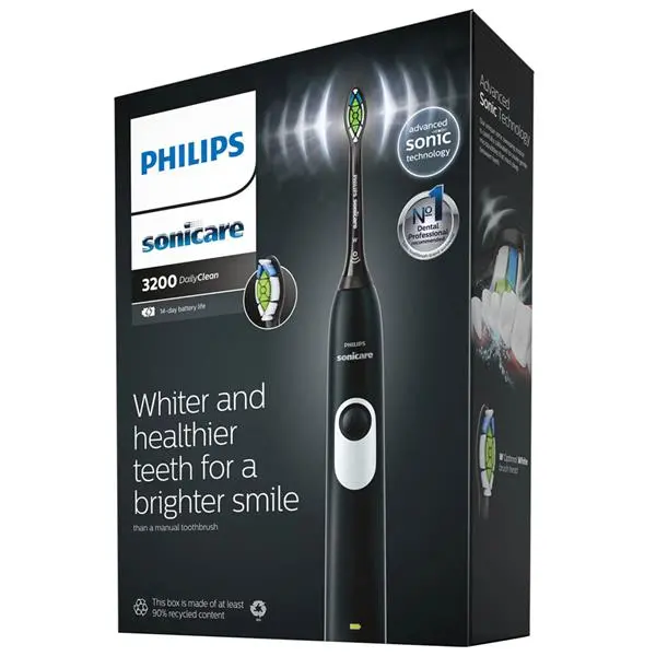 Image of Philips Sonicare HX6221/20 DailyClean 3200 Sonic Black Electric Toothbrush