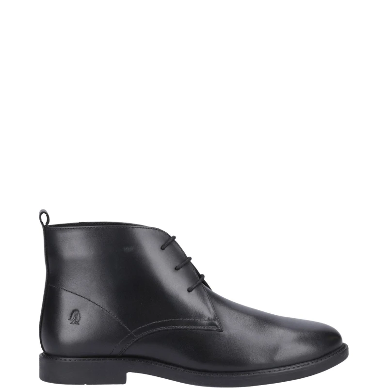 Image of Hush Puppies Tate Senior Leather Chukka Boots UK Size 6 (EU 39) Black HUS921-BLACK-6