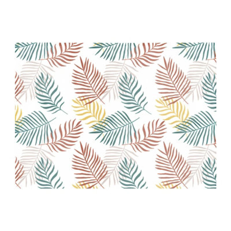 Image of Warren Reed Designer Palm Branches In Natural Colors Glass Chopping Board