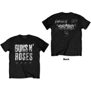 Image of Guns N' Roses - Paradise City Stars Unisex Medium T-Shirt - Black