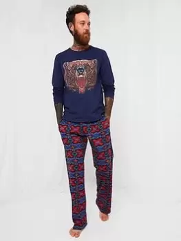 Image of Joe Browns Hibernate Pyjamas - Navy, Size XL, Men