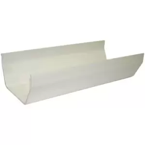 Image of Floplast White Square Gutter Length (L)4M