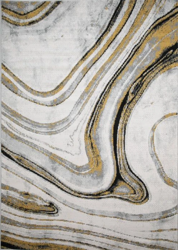 Image of Rugstyle Balletto Heatset Wave Rug in Light Grey Size: 160cm x 230cm Light Grey Unisex 160cm x 230 cm