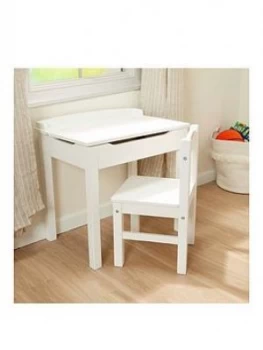 Image of Melissa & Doug Wooden Lift Top Desk & Chair White