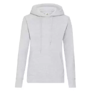Image of Fruit Of The Loom Ladies Lady Fit Hooded Sweatshirt / Hoodie (XS) (Heather Grey)