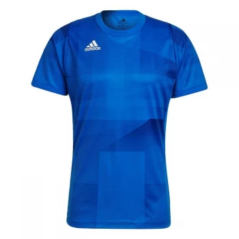 Image of adidas Freelift Tokyo HEAT. RDY Tennis T-Shirt Mens - Glow Blue / White