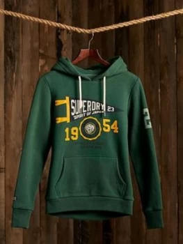 Image of Superdry Track & Field Classic Hoodie, Green, Size 6, Women