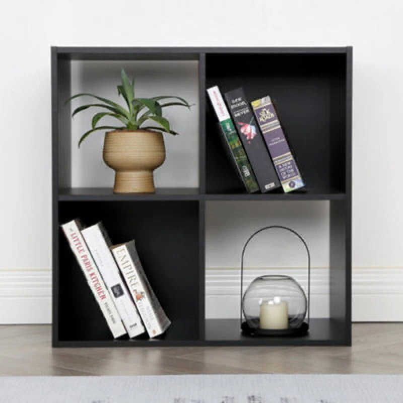 Image of Jane - 2X2 Bookcase - Cube Storage Boxes (Black)