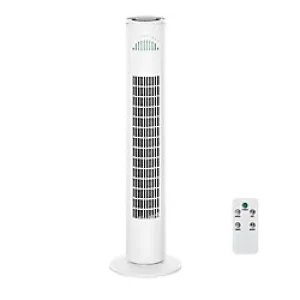 Image of HOMCOM Tower Fan 824-015V70WT 70° 45W White 770 mm