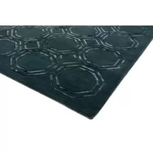 Image of Asiatic Carpets Nexus Hand Tufted Rug Octagon Petrol - 120 x 170cm