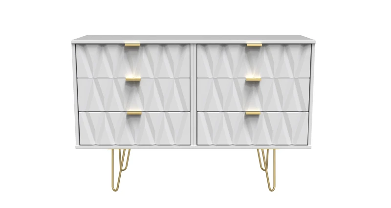 Image of Dallas 6 Drawer Chest In White Matt (Ready Assembled)