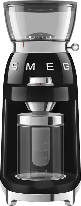 Image of Smeg 50's Style CGF03BLUK Coffee Grinder - Black