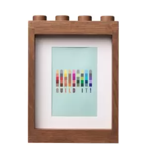 Image of LEGO 1x4 Wooden Picture Frame (Hand Made From Red Oak) - Dark Stained