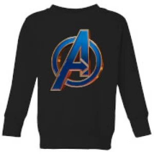 Image of Avengers Endgame Heroic Logo Kids Sweatshirt - Black - 3-4 Years