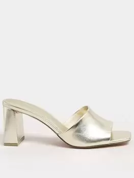 Image of Long Tall Sally Block Mule Gold, Size 12, Women