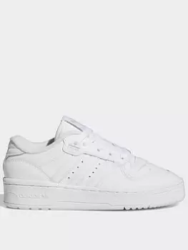 Image of adidas Originals Unisex Junior Rivalry Low Trainers - White, Size 5 Younger