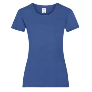 Image of Fruit Of The Loom Ladies/Womens Lady-Fit Valueweight Short Sleeve T-Shirt (2XL) (Retro Heather Royal)
