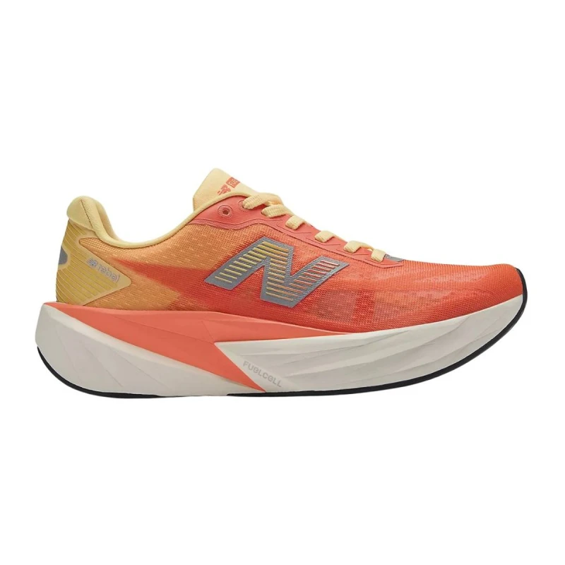 Image of New Balance FuelCell Rebel v5 Orange Yellow SS26 Women Shoes, Size 40,5 - EUR
