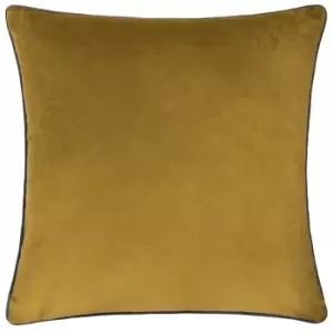 Image of Meridian Velvet Cushion Moss/Charcoal, Moss/Charcoal / 55 x 55cm / Polyester Filled
