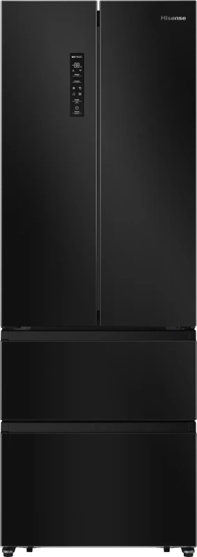 Image of Hisense PureFlat RF632N4AFE2 Total No Frost American Fridge Freezer - Black - E Rated, Black