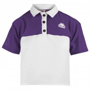 Image of Kappa Polo Top Ladies - White/Violet