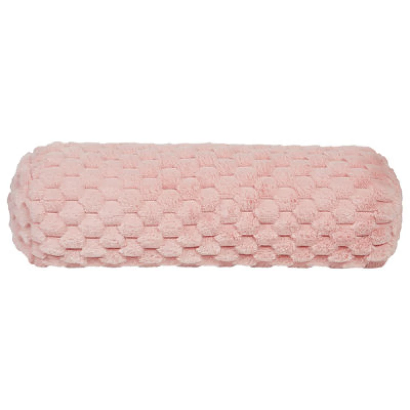 Image of Beliani Throw Cushion Linden Faux Fur 22 X 60 Cm Pink Solid