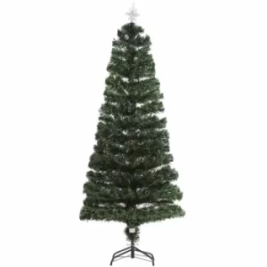 Image of Multicoloured Pre Lit Artificial Christmas Tree with Star Topper 180cm