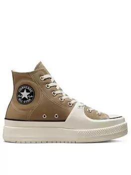 Image of Converse Chuck Taylor All Star Construct Canvas Hi, Beige, Size 12, Men