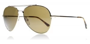 Image of Tom Ford Indiana Sunglasses Shiny Rose Gold 28H Polariserade 60mm