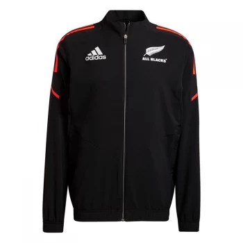 Image of adidas New Zealand All Blacks Presentation Jacket Mens - Black