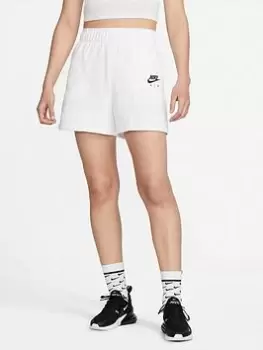 Image of Nike Air NSW Fleece Shorts - White Size M Women