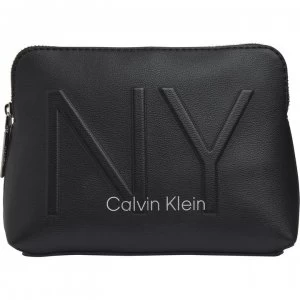Image of Calvin Klein NY Shaped Wash Bag - BLACK BAX