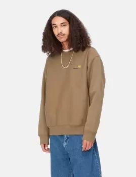 Image of Carhartt-WIP American Script Sweatshirt - Buffalo Brown