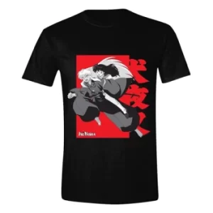 Image of InuYasha T-Shirt Kagome on Inuyasha's Back Size S