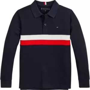 Image of Tommy Hilfiger Corporate Colorblock Polo L/S - Blue