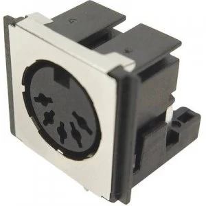 Image of DIN connector Socket horizontal mount Number of pins 5 Black Cliff FM6725