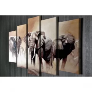 Image of BC92 Multicolor Decorative Canvas Painting (5 Pieces)