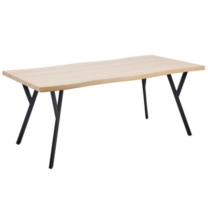 Image of Beliani Dining Table Alton Light Brown 180 Cm 90 Cm