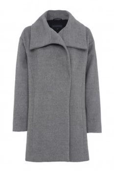 Image of French Connection Bennie Wool Wide Collar Coat Grey