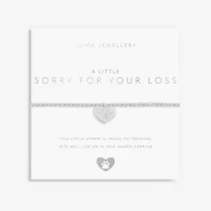 Image of Sorry For Your Loss Silver 17.5cm Stretch Bracelet 6070