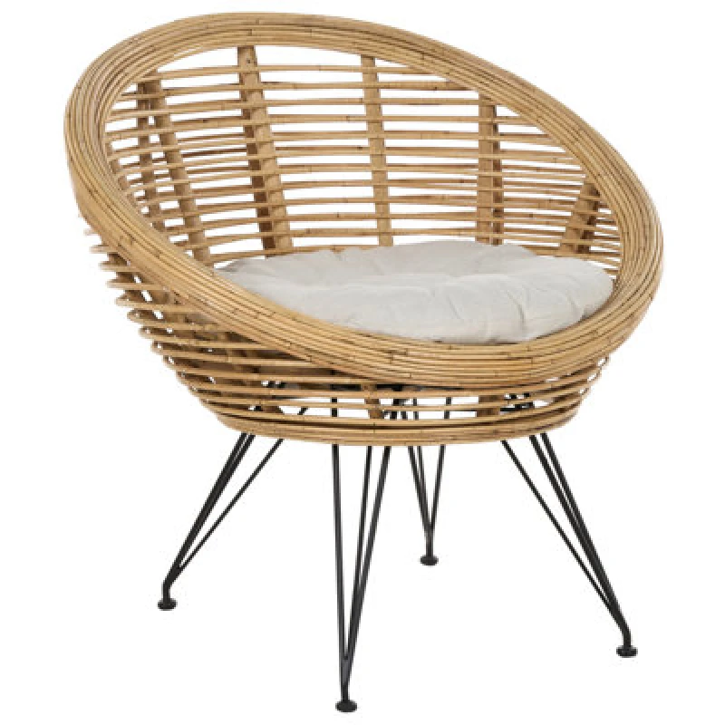 Image of Beliani Garden Chair Maratea Rattan Natural