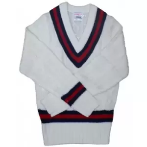 Image of Carta Sport Mens Cricket Jumper (XL) (White/Navy/Red)