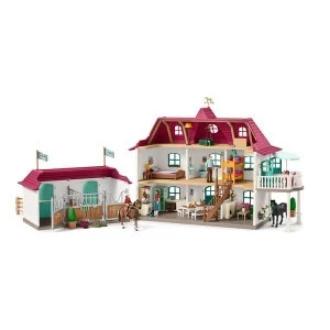 Image of SCHLEICH Horse Club Large Horse Stable with House and Stable Toy Playset
