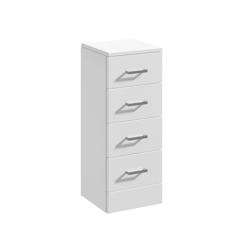 Image of Balterley Slimline 4 Drawer Unit Gloss White 300mm White