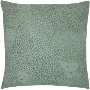 Image of Hidden Cheetah Cushion Sage