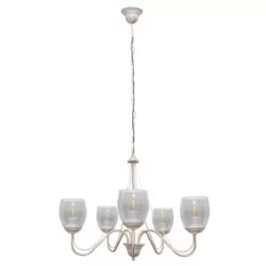 Image of Allena Multi Arm Pendant Ceiling Light White, Gold, Smokey 50cm